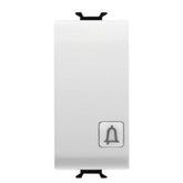 Koros Illuminated Doorbell Button 1 Module Silk/Satin White